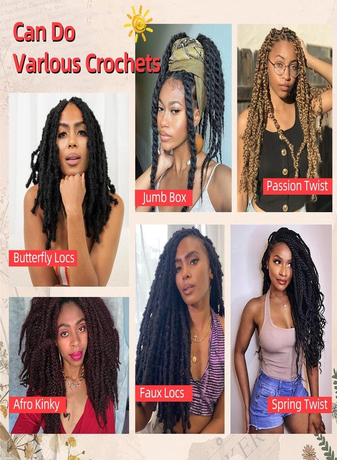 QRHSUKA Marley Twist Braiding Hair 18 Inch Marley Twist Hair 8 Packs Cuban Twist Hair Afro Kinky Curly Crochet Hair Synthetic Marley Hair Extensions (18 Inch(Pack of 8),T27/613) - Image 5
